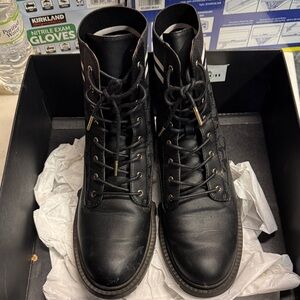 Coach Alicia Sig Bootie Black Leather Boots